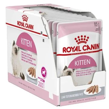 Royal Canin Kitten Pate Caja 12X85Gr, comida húmeda para gatos