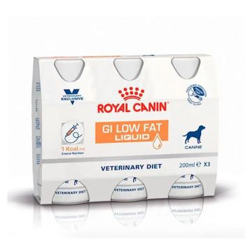 Royal Canin Veterinary Intestinal Low Fat Liquido 3X200Ml, comida húmeda paraperros