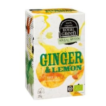 Royal Green Ginger Lemon Jengibre-Limon 16Infusiones. Bio