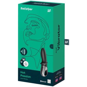 Satisfyer Connect Hot Passion Vibrador Anal App - Negro