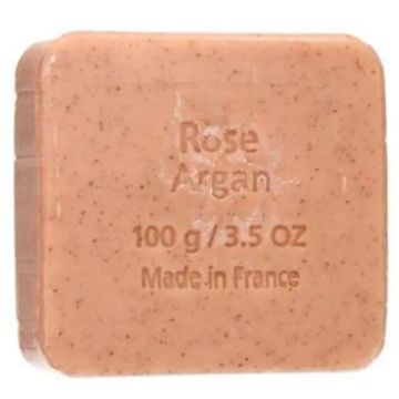 Savon Du Midi Jabon Exfoliante Argan-Rosa Pastilla 100Gr. Bio
