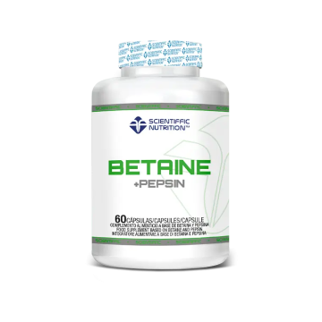Scientiffic Nutrition Betaine +Pepsin, 60 capsulas