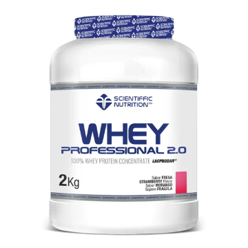 Scientiffic Nutrition Whey Professional 2.0 Fresa, 2 kg
