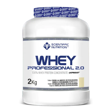 Scientiffic Nutrition Whey Professional 2.0 Vainilla Nueces Macadam, 2 kg