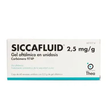 Siccafluid 2,5 mg/g gel Oftálmico 60 Monodosis