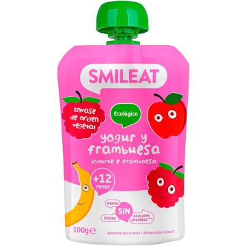 Smileat Pouch Yogur y Frambuesa Eco 100 gr