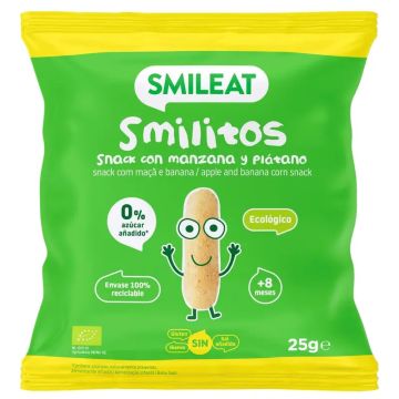 Smileat Smilito Snacks Manzana Y Plátano Eco Smileat , 25 gr