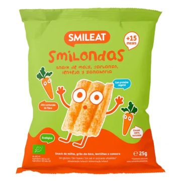 Smileat Smilondas Snack De Maiz, Legumbres Y Zanahoria , 25 gr