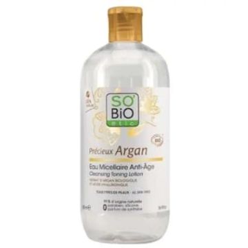 So´Bio Etic Agua Micelar Antiedad Hialuronico-Argan 500Ml. Bio