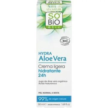 So´Bio Etic Crema Ligera 24H Acido Hialuronico-Aloe 50Ml. Bio