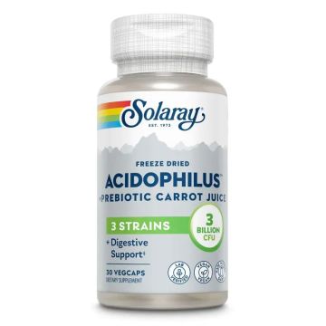 Solaray Acidophilus Plus 3 Billion, 30 Cápsulas