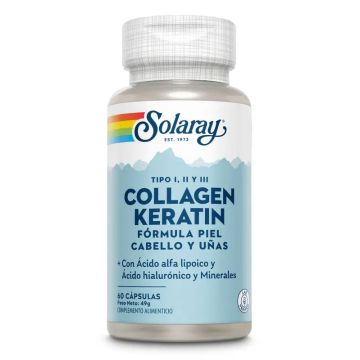 Solaray Collagen Keratin 60 Cápsulas