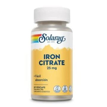 Solaray Iron Citrato 25Mg. 60 Cápsulas