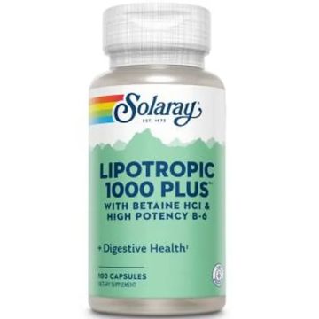 Solaray Lipotropic 1000 Plus 100 Cápsulas
