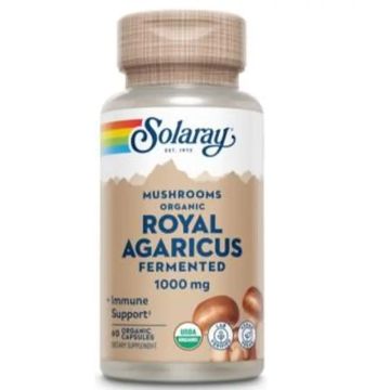 Solaray Royal Agaricus Champiñon Del Sol 500Mg. 60 Cápsulasveg