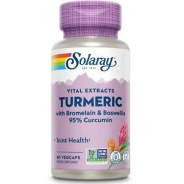 Solaray Turmeric Bromelain-Boswelia 60V Cápsulas