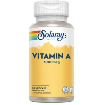 Solaray Vitamina A 3000Mcg 60V Cápsulas