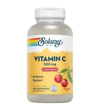 Solaray Vitamina C-500 Sabor Cereza 100 Comprimidosmast.