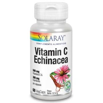 Solaray Vitamina C 500Mg + Echinacea 300Mg. 60 Cápsulas