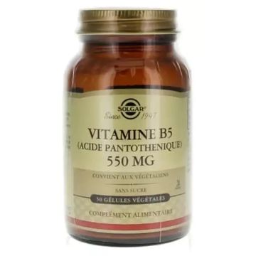 Solgar Acido Pantotenico 550Mg , 50 cápsulas