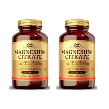Solgar Citrato de Magnesio Pack 2 x 120 Comprimidos