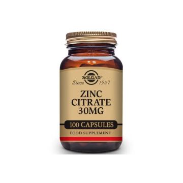 Solgar Citrato de Zinc 30 mg.100Cáps.Vegetales