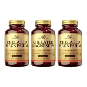 Solgar Magnesio Quelado Pack 3 x 100 Comprimidos