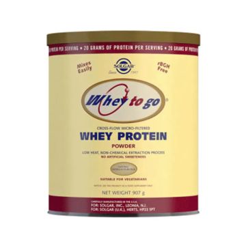 Solgar Whey To Go Proteína Suero 907 gr Vainilla