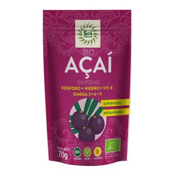 Solnatural Acai En Polvo Bio  70 gr