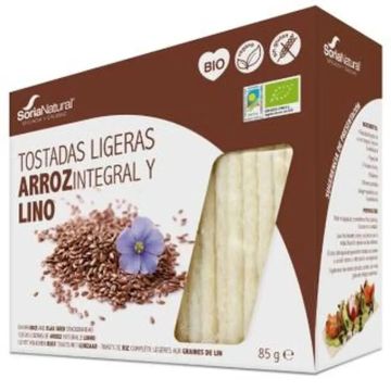 Soria Natural Tostadas De Arroz Integral Y Lino 85Gr. Bio