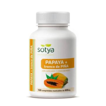 Sotya Papaya + Tronco De Piña 600 Mg 100 Comprimidos