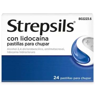 Strepsils con lidocaina, 24 Pastillas para Chupar