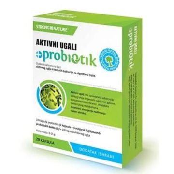 Strong Nature Carbon Activo + Probiotico 10+10 Cápsulas