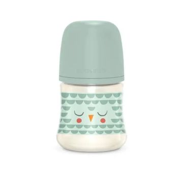 Suavinex Bibéron Premium 150 Ml. Tetina Fisiológica Sx Pro De Silicona. BibéronPremium Flujo Lento. +0 Meses. Bonhomia, Verde