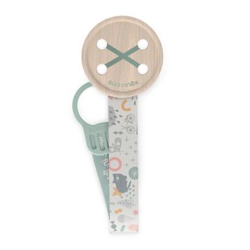 Suavinex Chupetero Verde De Tela Para Bebé, 1 unidades