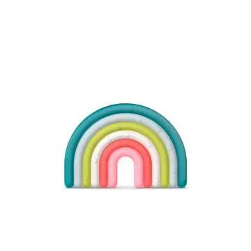 Suavinex Mordedor De Silicona Para Bebés +0 Meses. Anillo De Dentición FlexibleY Ligero. Diseño Arcoiris. Multicolor