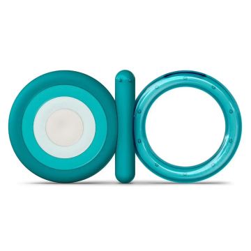 Suavinex Mordedor De Silicona Para Bebés +4 Meses. Mordedor Refrigerante. AnilloDe Dentición Flexible Y Ligero. Color Azul