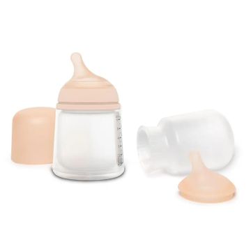 Suavinex Set Biberón Zero-Zero Anticólicos Con Tetina Y Bolsa Anticólicos DeRecambio, 180Ml, Flujo Adaptable