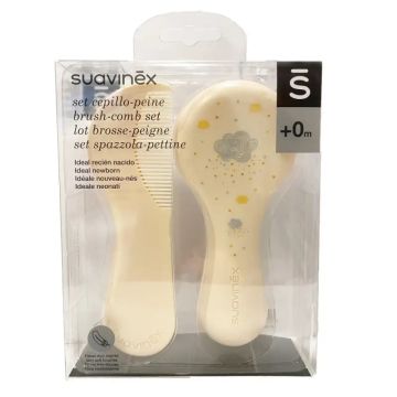 Suavinex Set Cepillo y Peine, Color Beige