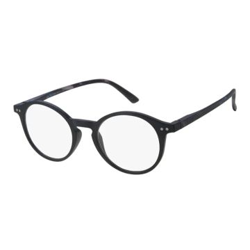 Surgicalmed Euro Optics Gafas De Lectura Para Presbicia Gala (Negro Mate, Azul /Morado En Las Patillas Y Decoración Plateada) (+2.50)