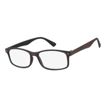 Surgicalmed Euro Optics Gafas De Lectura Para Presbicia Íris (Negro Por Dentro,Acabado En Madera Marrón Mate Por Fuera Y Detalles En Níquel) (+2.50)