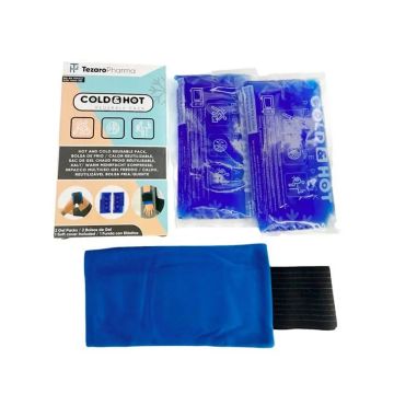 Surgicalmed Tezaro Pharma Pack De 2 Bolsas De Gel Frío Y Calor Reutilizables (26X 15 Cm) Con Funda Multiposición En Caja De Tezaro Pharma, 2 unidades
