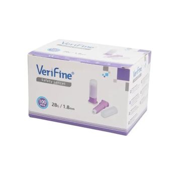 Surgicalmed Verifine Lancetas De Seguridad De Verifine 28G X 1,8 Mm - Caja De100 Unidades, 100 unidades