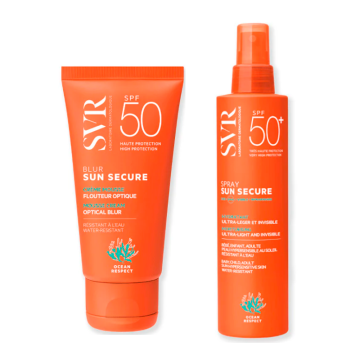 Svr Pack Sun Secure Blur Crema Espumosa Difuminador Óptico Spf50+ 50 Ml + SunSecure Spray Biodegradable Spf50 + 200 Ml