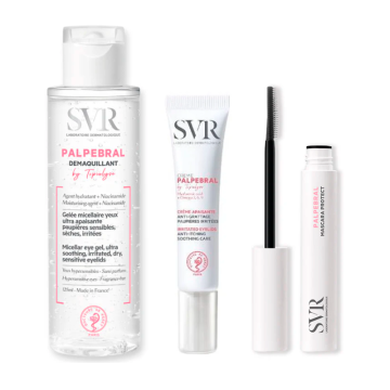 Svr Pack Rutina Ojos Sensibles Topialyse Palpebral Crema 15 Ml + Palpebral ByTopialyse Demaquillant Yeux 125 Ml + Palpebral By Topialyse Mascara Protect 9 Ml