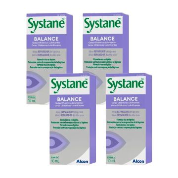 Systane Balance Gotas Oftalmológicas, Pack 4 X 10 Ml