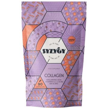 Syzygy Complemento Alimenticio Colágeno Con Ácido Hialurónico,Coenzima Q10, 90capsulas