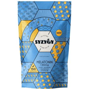 Syzygy Complemento Alimenticio Melatonina 1,90 Mg Con 5Htp,Magnesio, 150capsulas