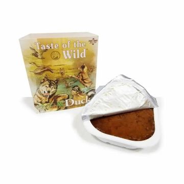 Taste Canine Adult Pato Pollo Fruta Caja 7X390Gr Tarrina comida húmeda paraperros