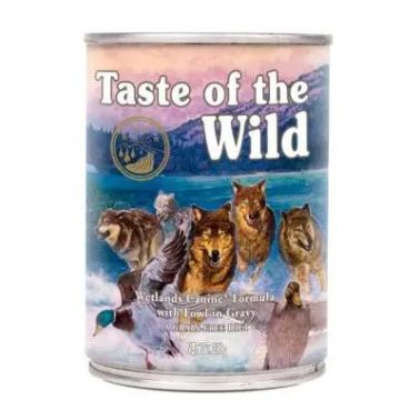Taste Canine Adult Wetlands Pato Codorniz Caja 12X390Gr comida húmeda paraperros
